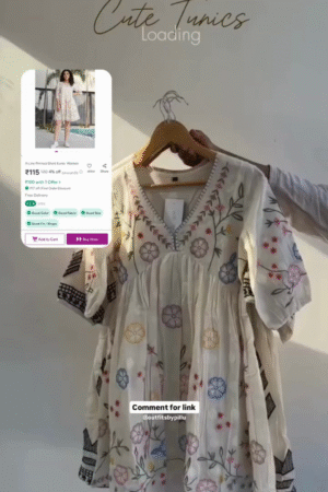 👚 A-line Printed Short Kurta for Women – Only ₹115! Style Meets Affordability