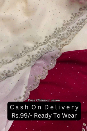 Launching An Amazing Design In Pure Chinnon Saree