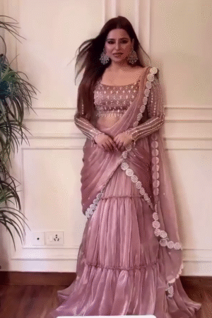 Sequin Georgette Party Wear Saree