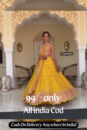πΈβ¨ Festive Yellow Lehenga with Embroidery β¨πΈ