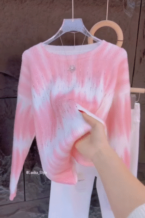 π Winter Glow Knitwear β Pink & White Ombre Magic