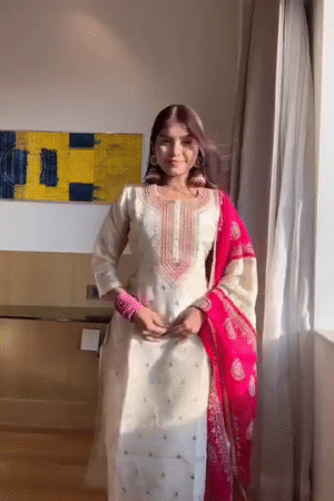 Beautiful Shimmer Tissue Suit Set | Elegant Festive Wear ✨🌸