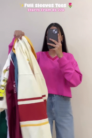 Womenโs Full Sleeve Printed Sweatshirt | Cozy Casual Everyday Wear ๐ซ